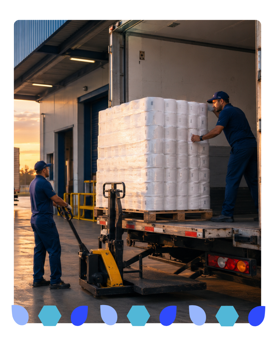 Distribuidor Harpa em operação — carga e transporte dedicado
